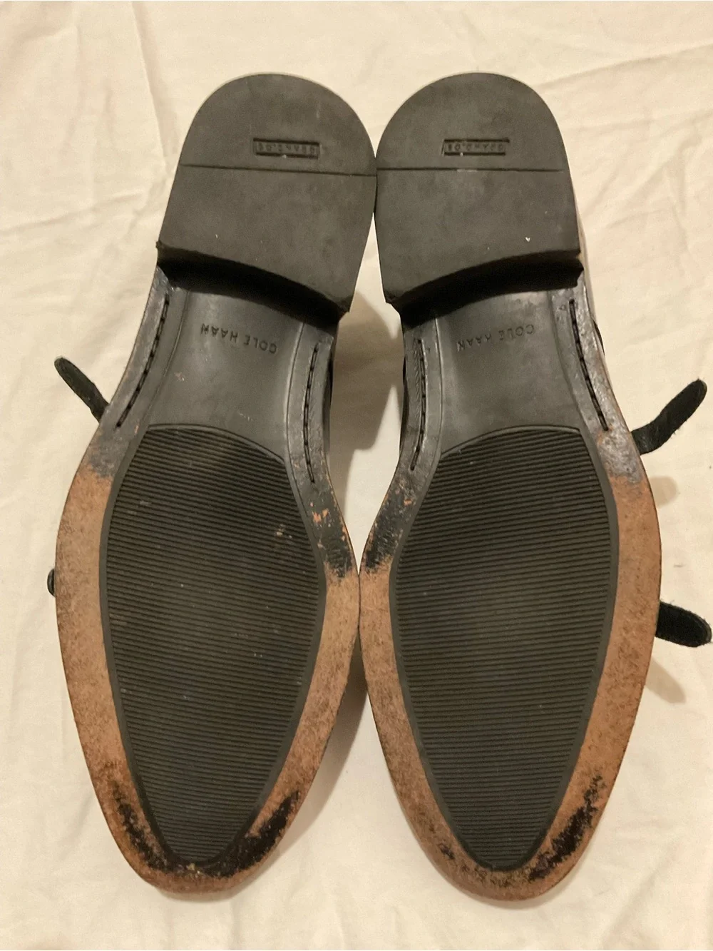 Cole Haan Black Leather Shoes 13 with Monk Strap